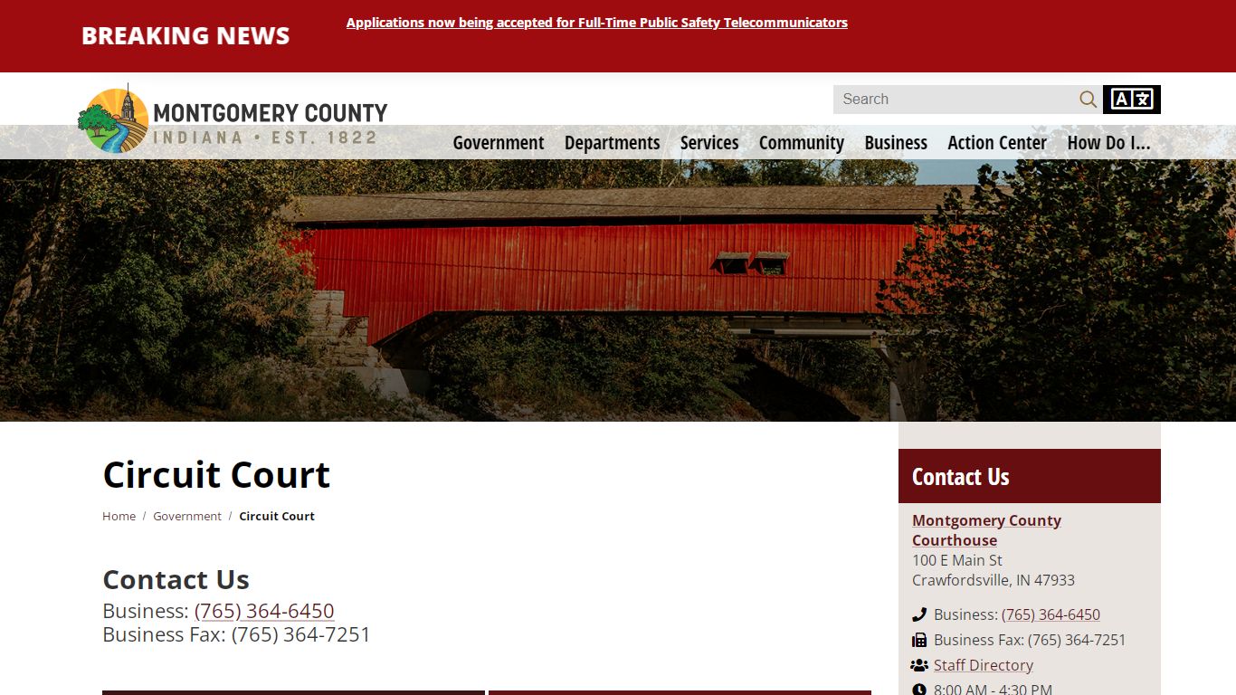 Circuit Court / Montgomery County, IN